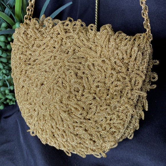 Vintage HTF Walborg gold metallic loop purse - Picture 3 of 15